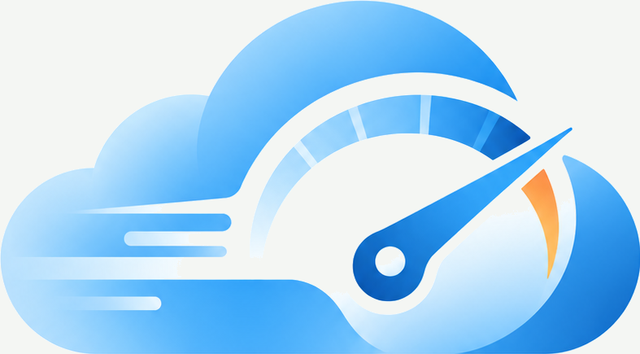 Nimbus cloud and speedometer logo